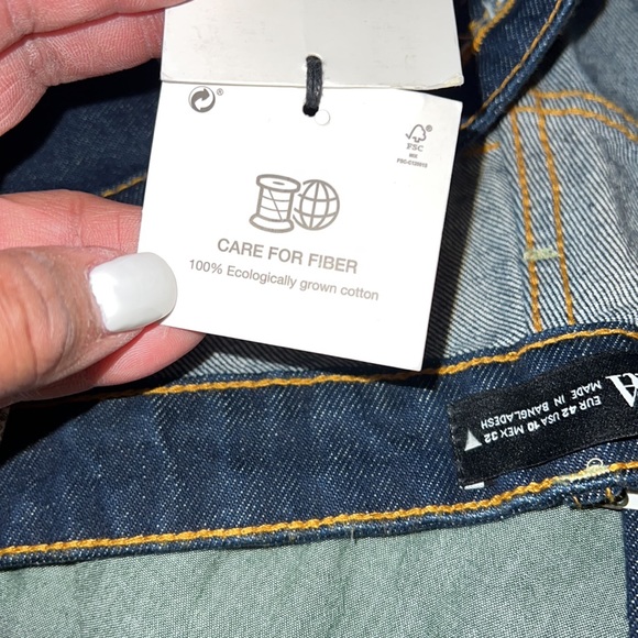 Zara: V front tailored straight leg jeans. - Picture 12 of 13